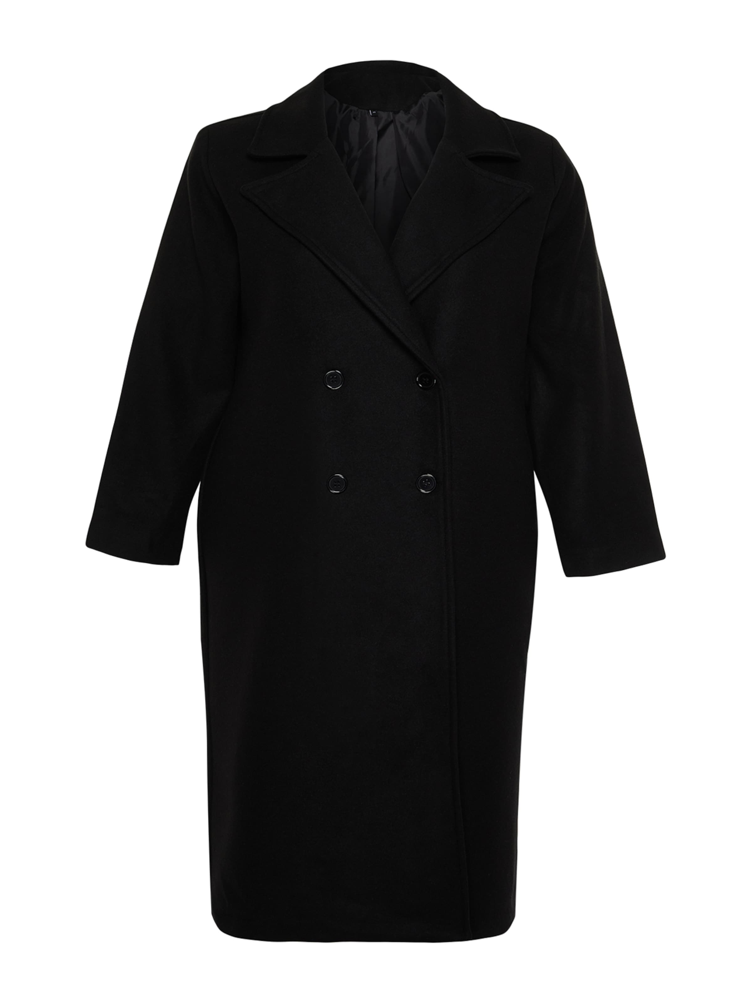 Manteau mi-saison Trendyol Curve en noir : devant