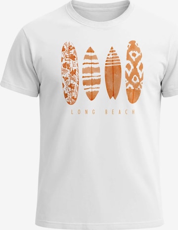 Neverless Shirt 'Long Beach' in Weiß: Vorderseite