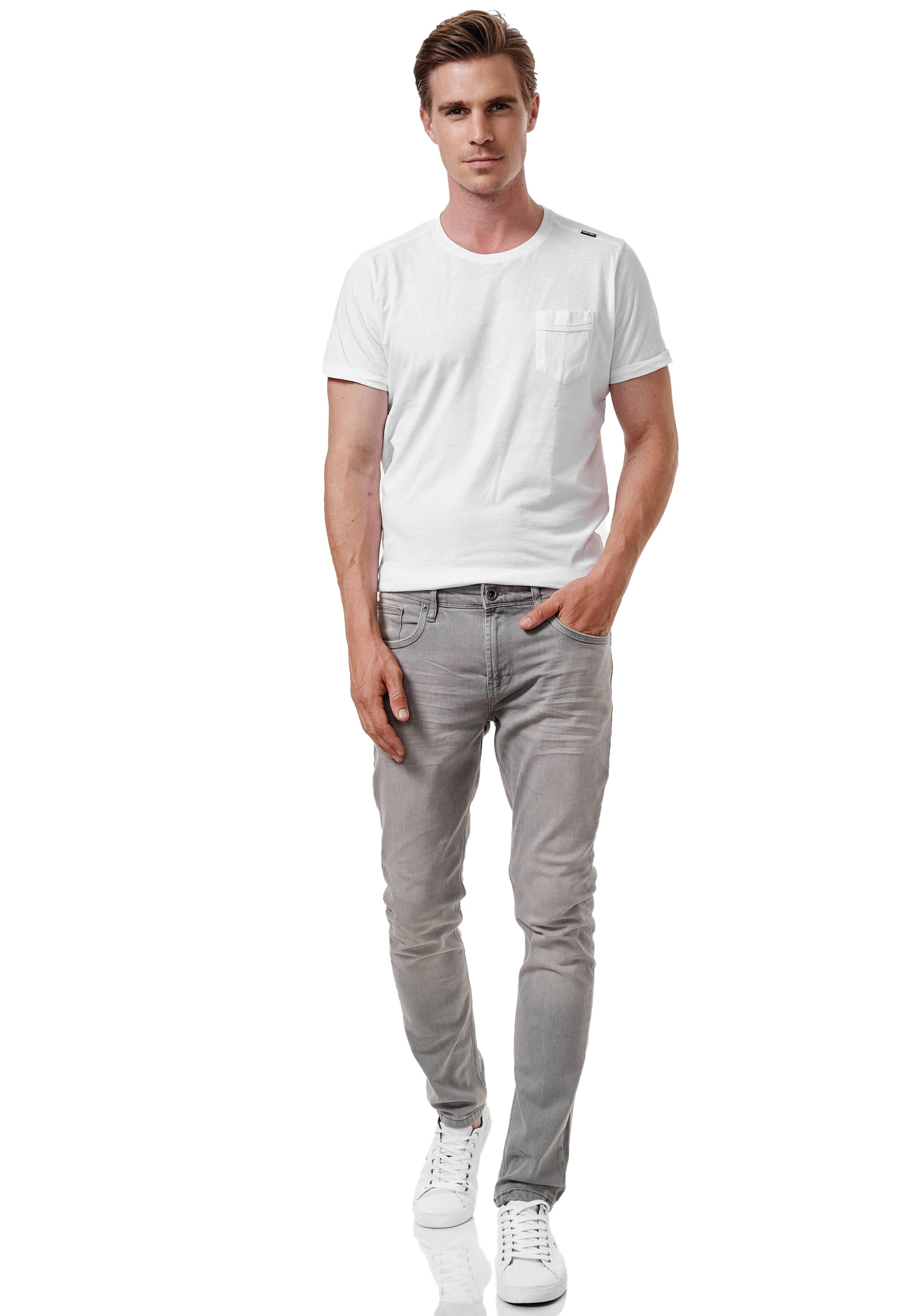 Rusty Neal Slimfit Jeanshose 'MELVIN' in Grau