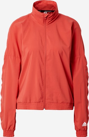 ADIDAS PERFORMANCE Athletic Jacket in Red: front