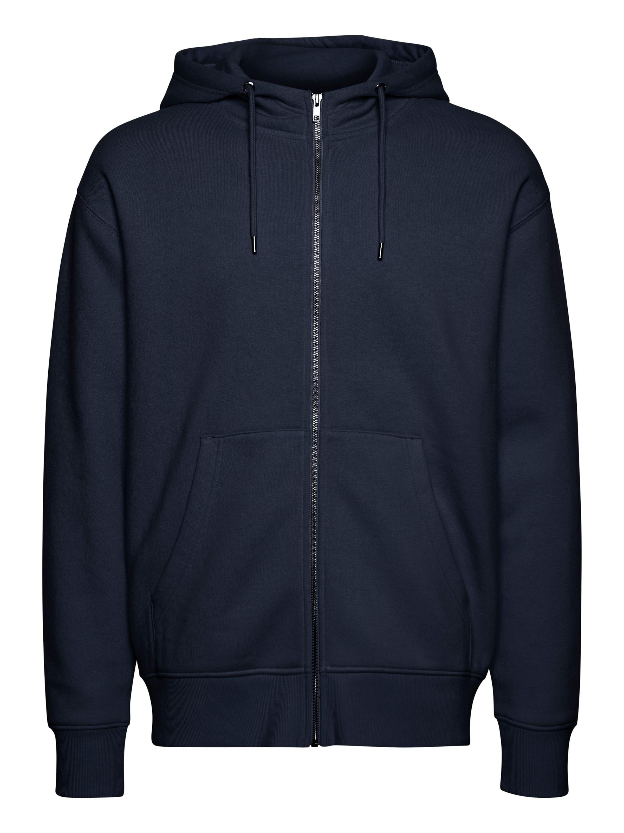 !Solid - Sudadera con cremallera en azul: frente