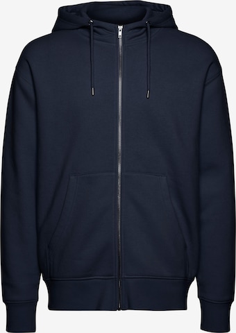 !Solid - Sudadera con cremallera en azul: frente