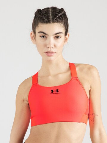 sarkans UNDER ARMOUR Bezvīļu Sporta krūšturis: no priekšpuses