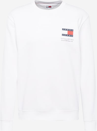 Tommy Jeans Sweat-shirt 'ESSENTIAL' en bleu marine / rouge sang / blanc, Vue avec produit
