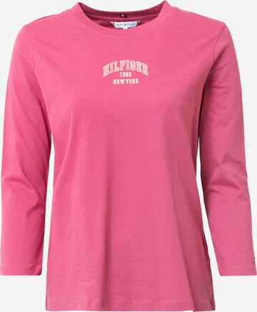 T-shirt TOMMY HILFIGER en rose : devant