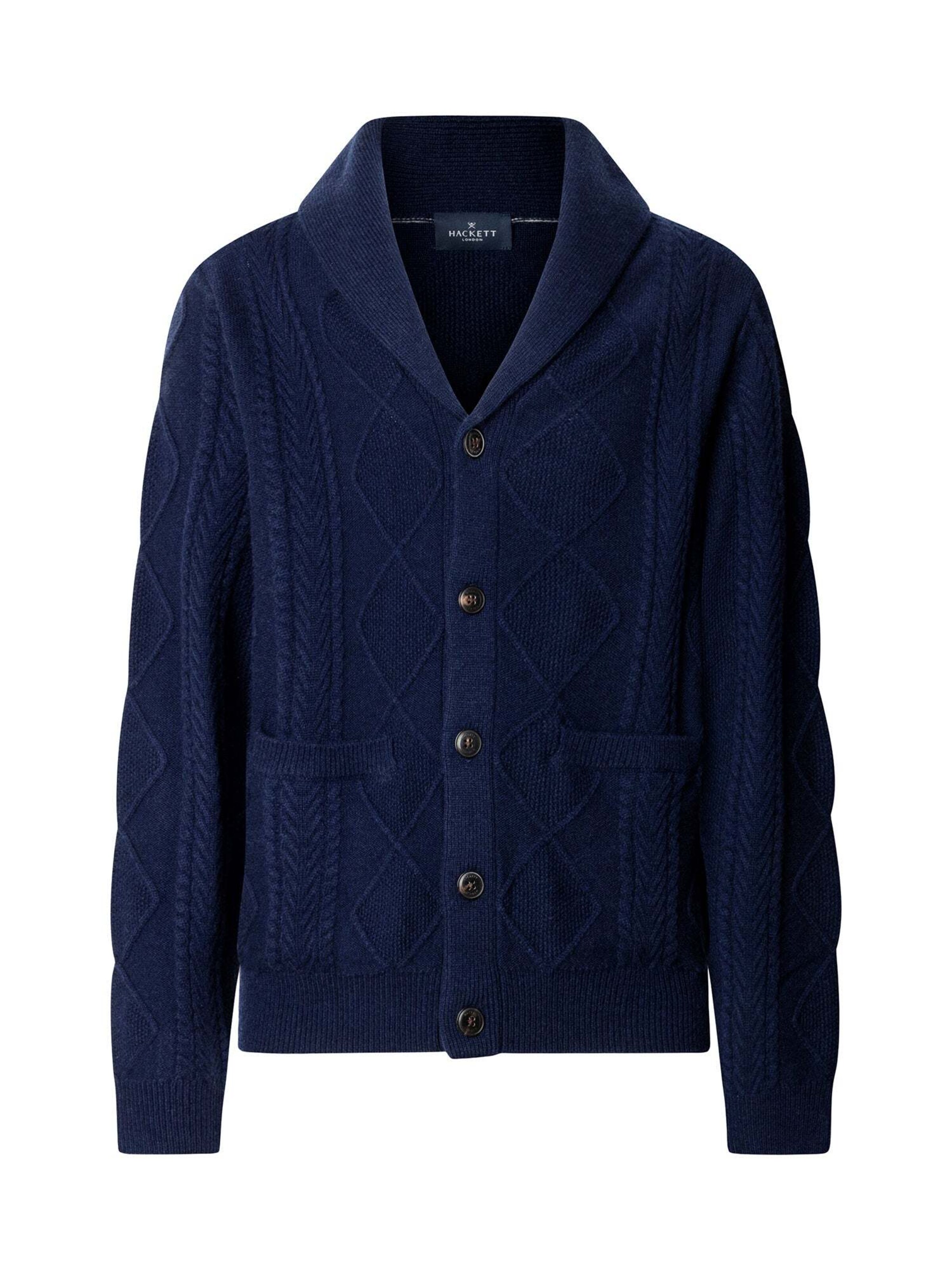 Hackett London Knit cardigan in XXXL in Navy, Item view