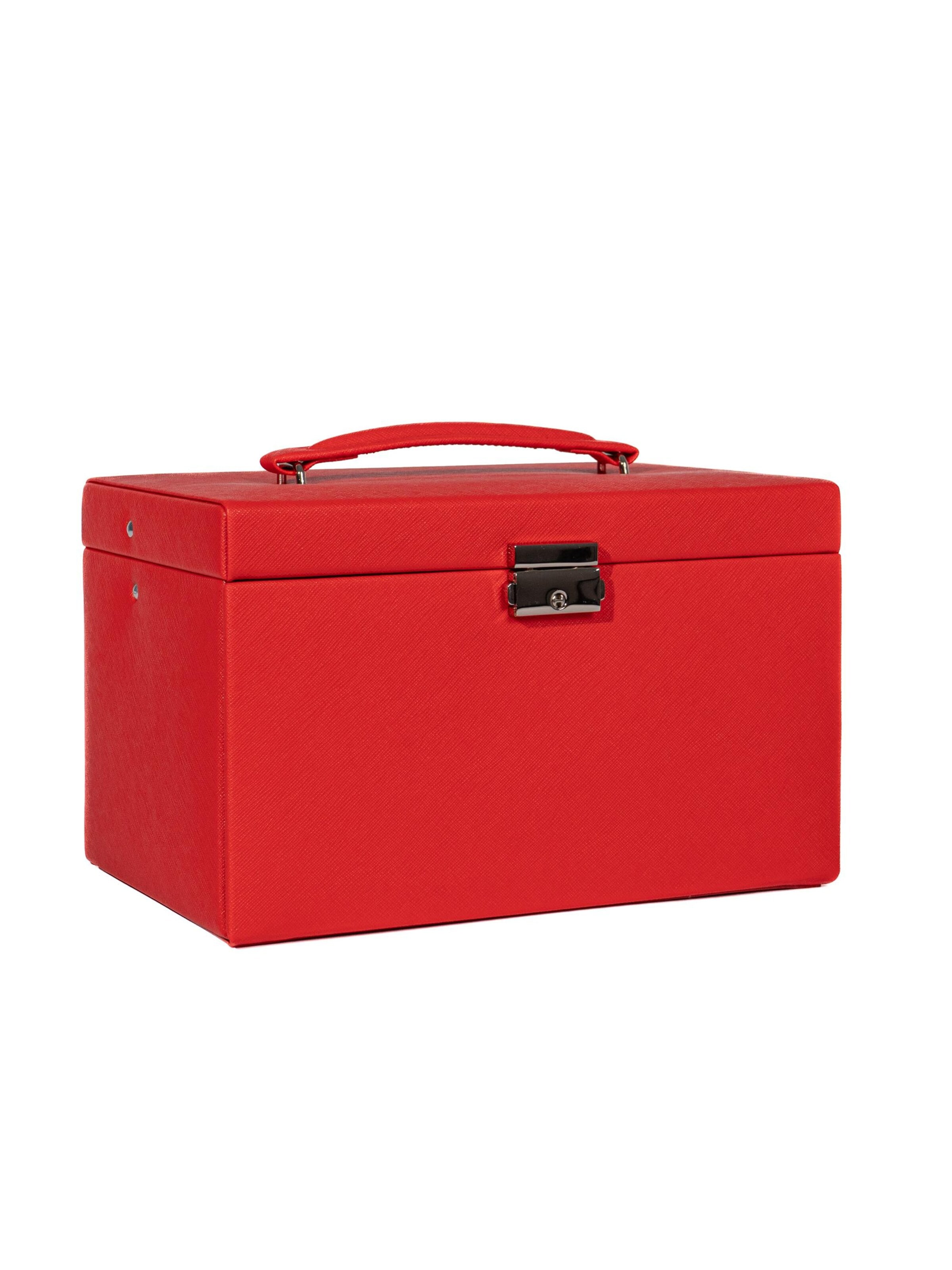 Boîte à bijoux 'JOLIE Schmuckkästchen - Kreuznarben Optik' Friedrich23 en rouge