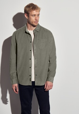 Street One MEN Regular Fit Hemd in Grün: Vorderseite