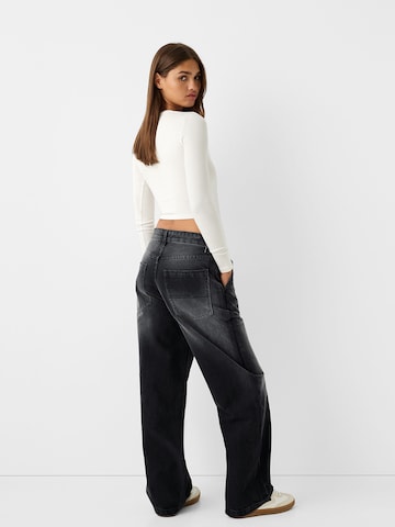 Wide leg Jeans di Bershka in nero