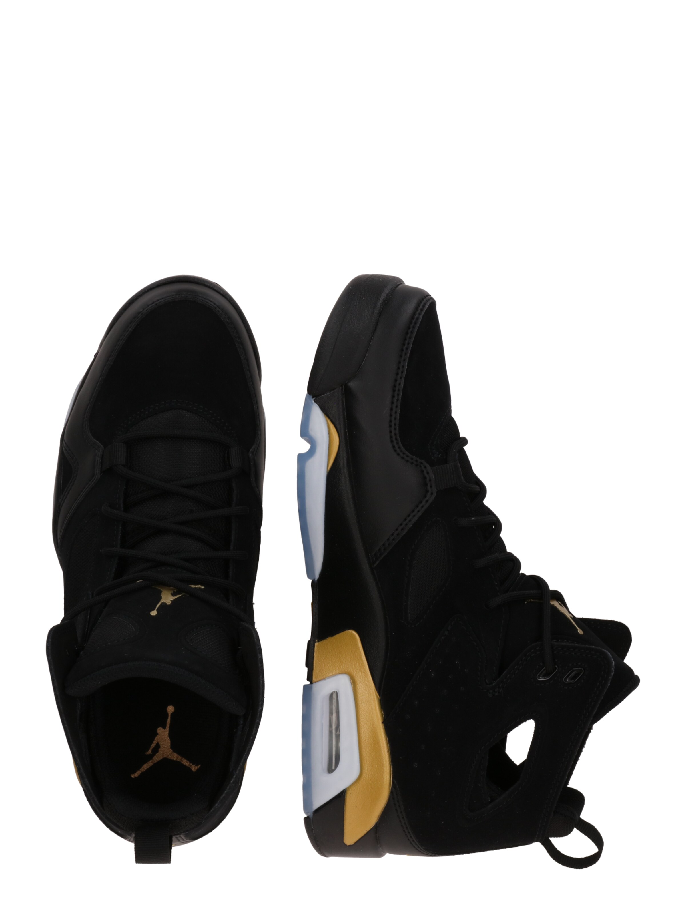 Jordan Кроссовки на платформе 'Flight Club 91' в Черный: сбоку