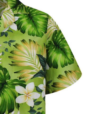 Pacific Legend Regular Fit Hemd 'New Flower'‌‌‌‌‌ in Grün
