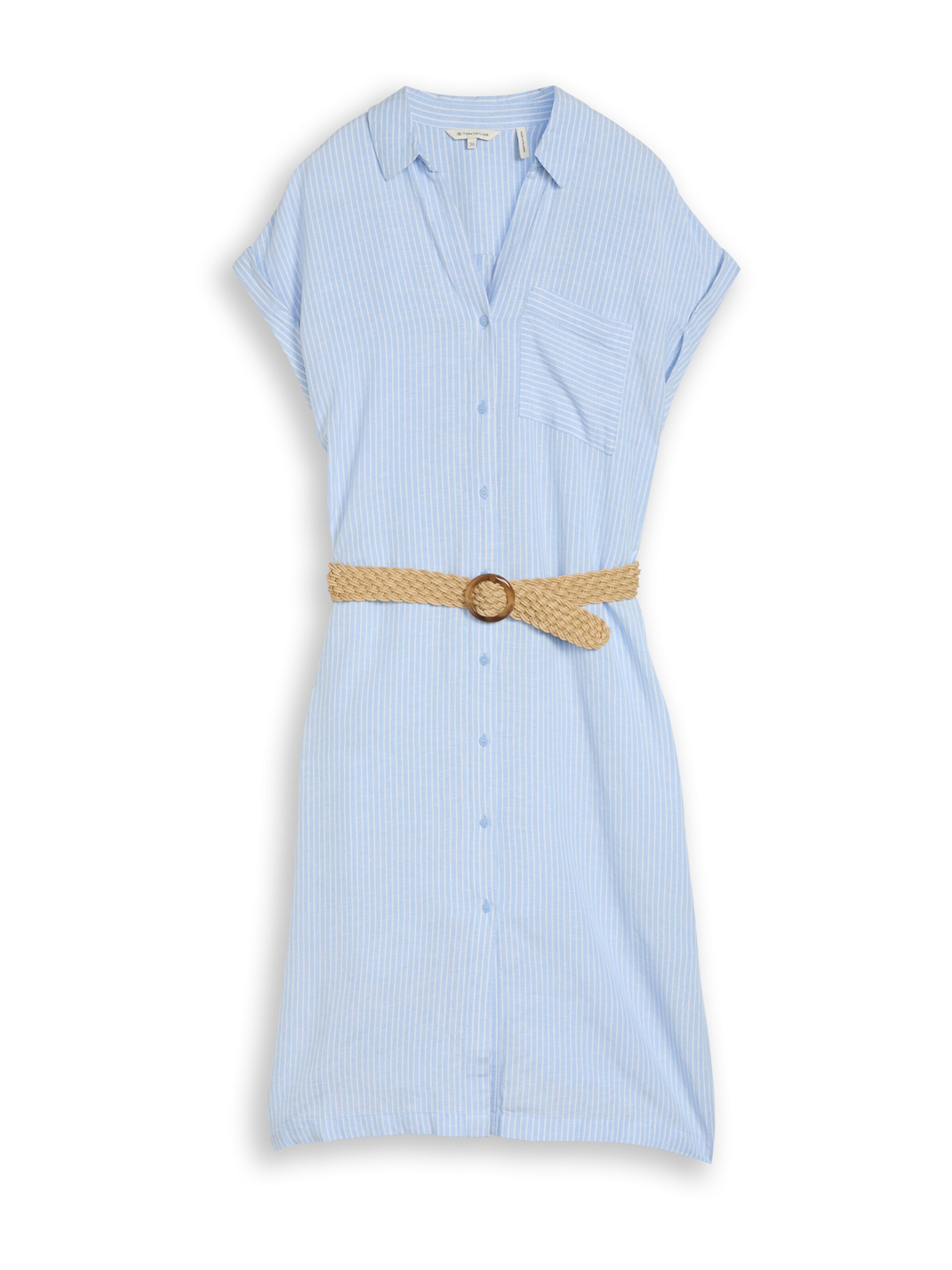 Robe-chemise TOM TAILOR en bleu : devant