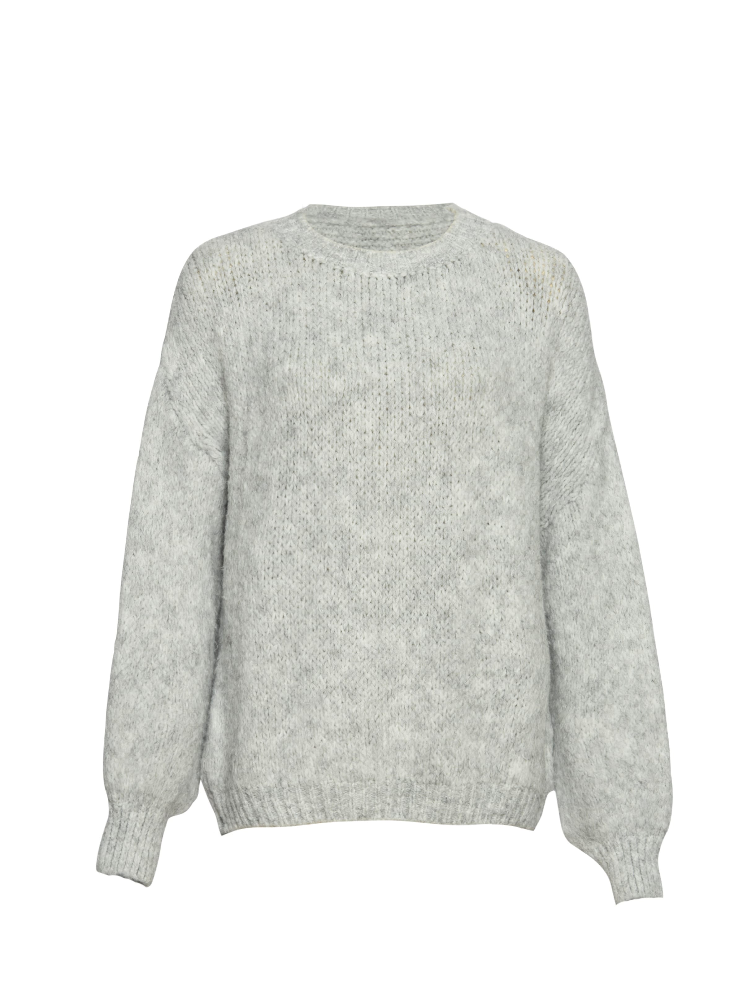 Lilavie Strickpullover ' Peggii ' in Grau: Vorderseite