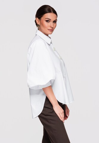 Ombre Blouse in Wit