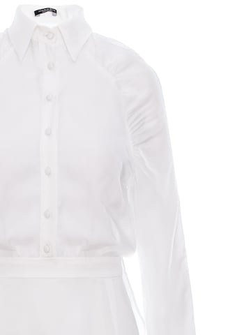 Abito 'Gathered Raglan' di AVENUE N°29 in bianco