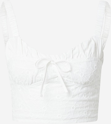 Top 'Cardamon' de la florence by mills exclusive for ABOUT YOU pe alb: față