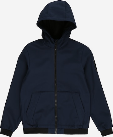 Jack & Jones Junior Zip-Up Hoodie in Blue: front