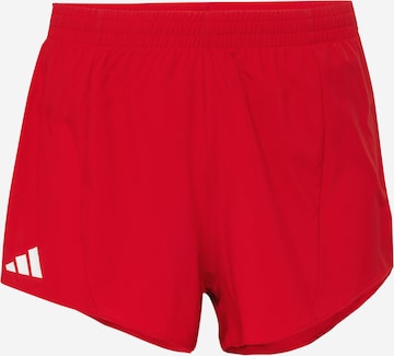 ADIDAS PERFORMANCE Regular Workout Pants 'Adizero Essentials' in Red: front