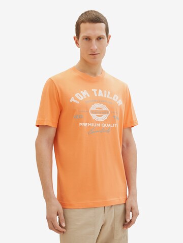 T-Shirt TOM TAILOR en orange : devant