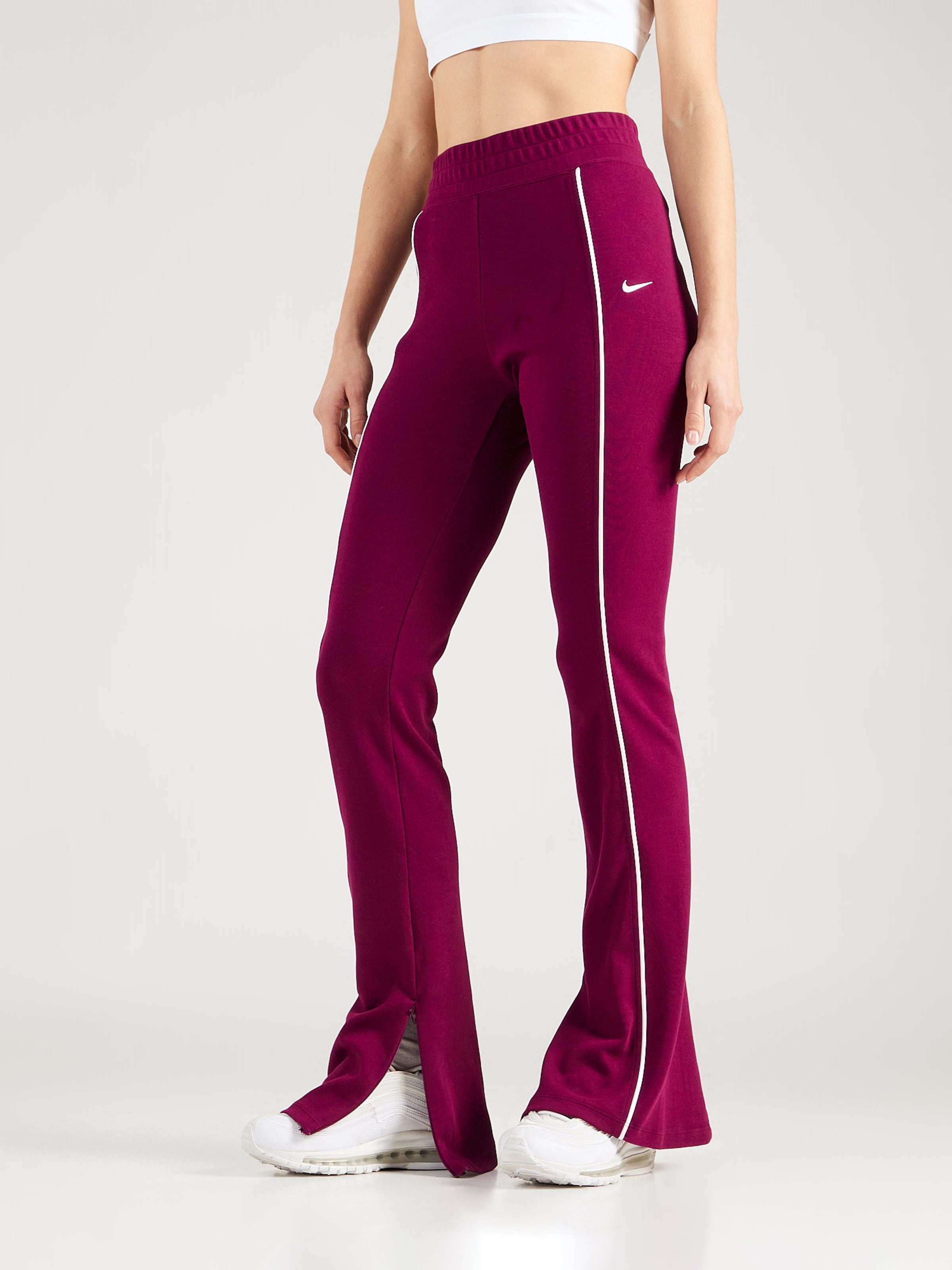 Pantalon evase rouge hotsell