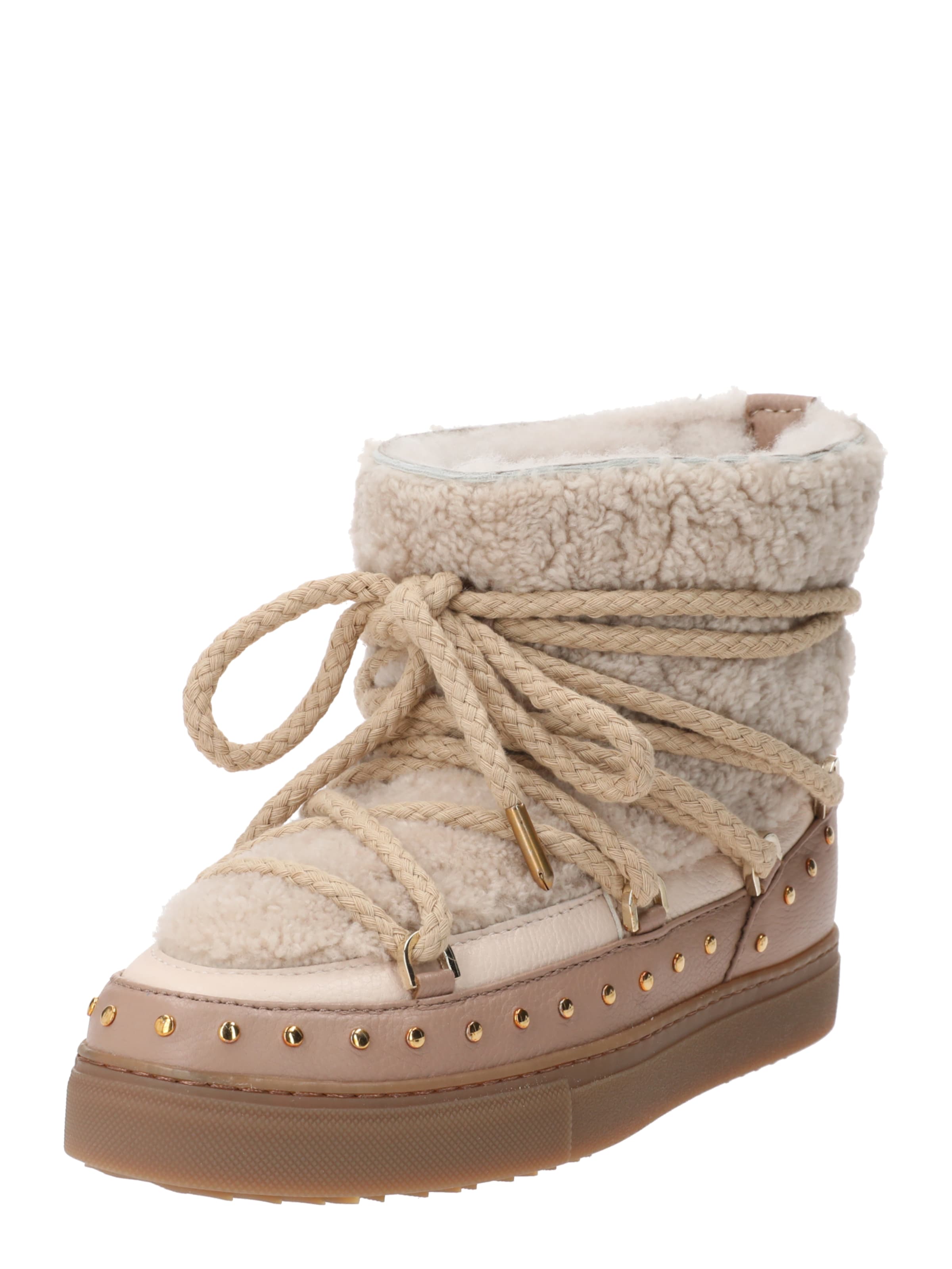 INUIKII Boots 'CURLY ROCK' in Beige: front