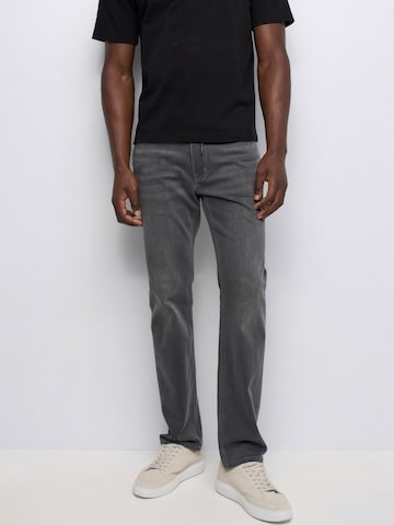 Regular Pantalon chino Salsa Jeans en gris : devant