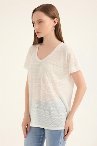 HOME STORE T-Shirt 'Devoreli' in Weiß