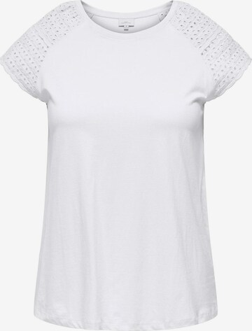 T-shirt ONLY Carmakoma en blanc : devant