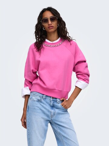 ONLY Sweatshirt 'ONLJETT' in Pink: front