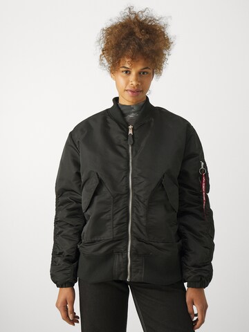 ALPHA INDUSTRIES Övergångsjacka 'CWU MA-1' i svart: framsida