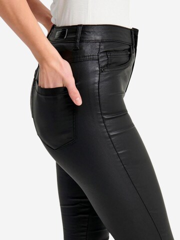 Skinny Jeans 'ONLROYAL HW SK ROCK COATED PIM NOOS 15159341' di ONLY in nero