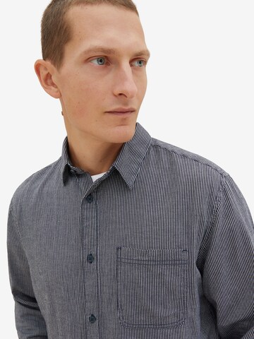 TOM TAILOR Regular fit Button Up Shirt in Blue