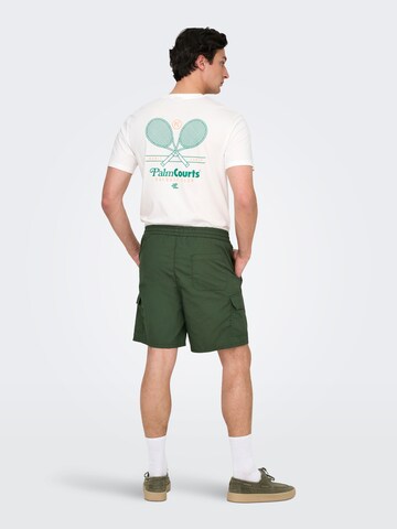 Regular Pantalon cargo 'ONSKal' Only & Sons en vert