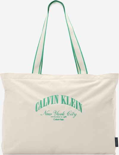 Calvin Klein Shopper torba u zelena / bijela, Pregled proizvoda