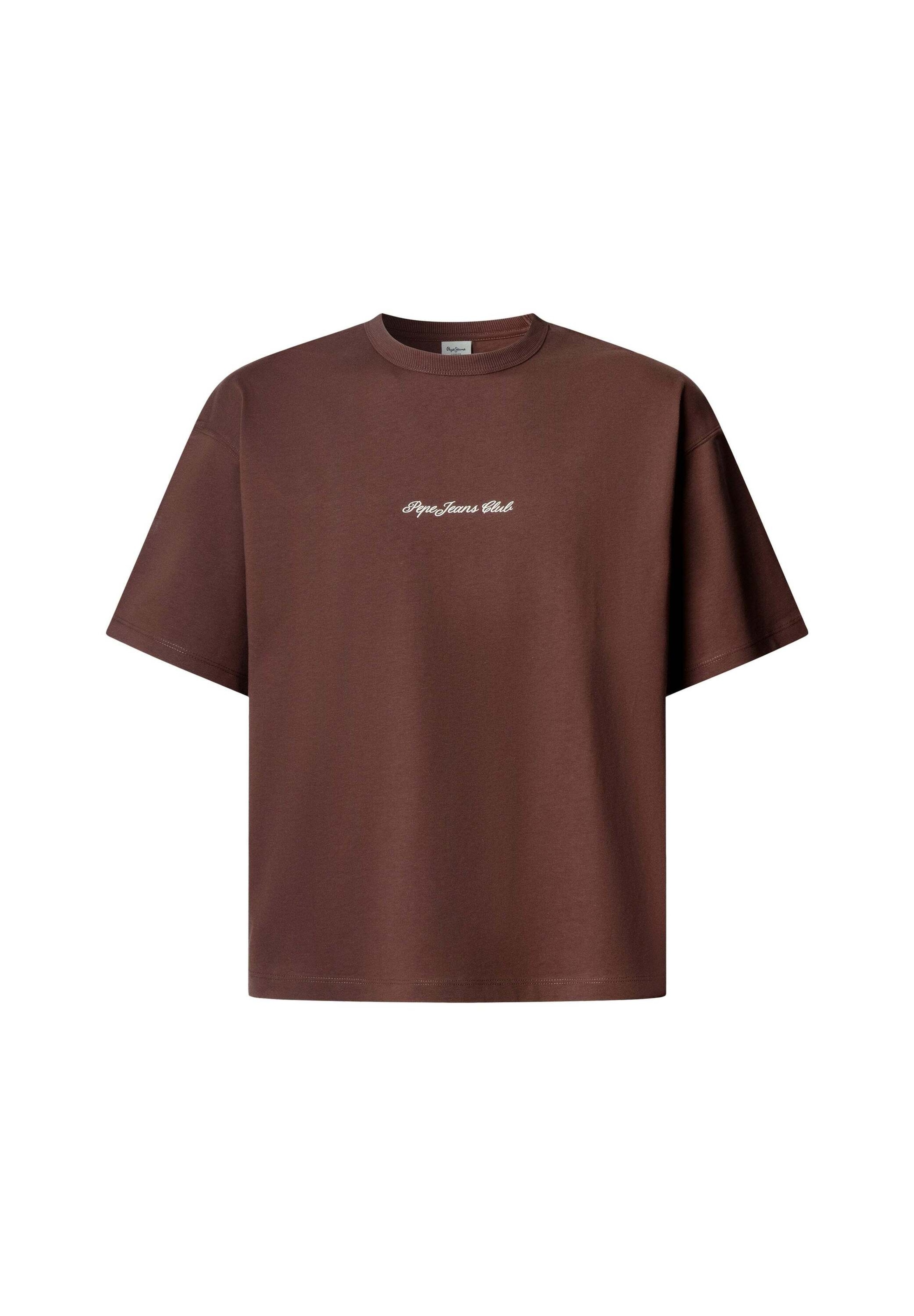 T-Shirt 'CLEMENT' Pepe Jeans en marron : devant