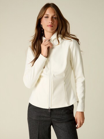oltre - Sudadera con cremallera en blanco
