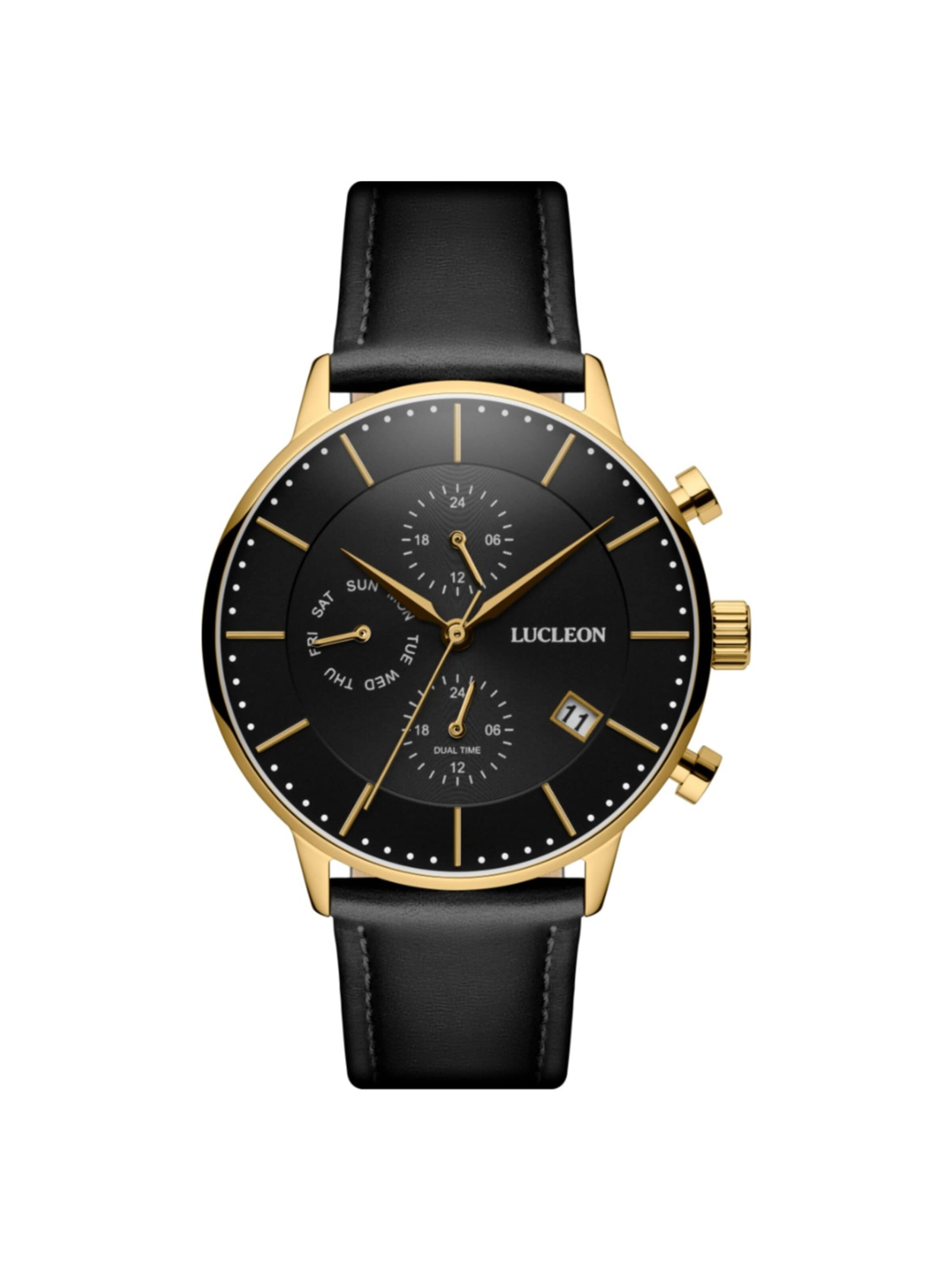 Lucleon Analog watch 'Laurens' in Gold: front