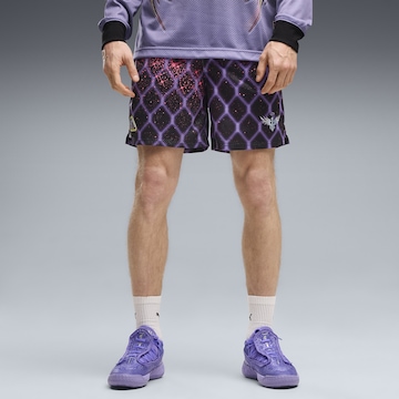 PUMA Regular Sports trousers in Purple: front