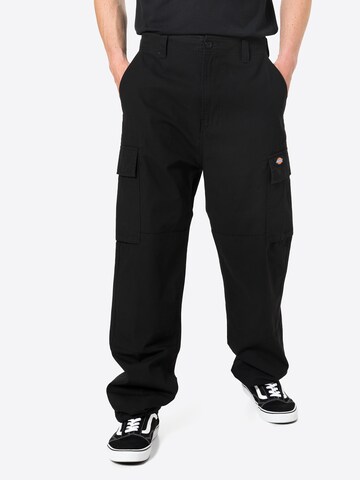 DICKIES Regular Cargo trousers 'Eagle bend' in Black: front