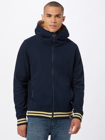 Fli Papigu Zip-Up Hoodie 'Testo' in Blue: front