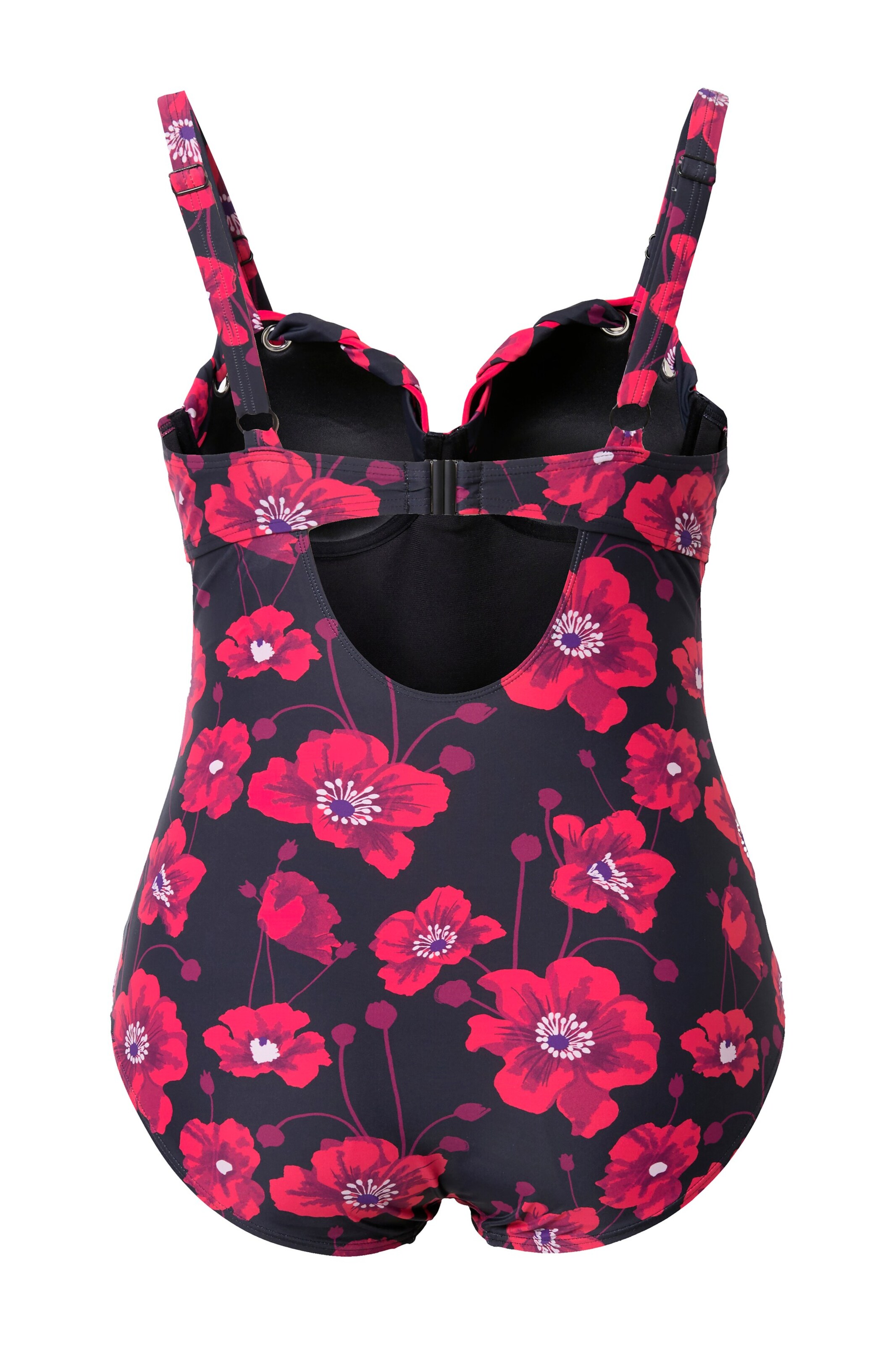 Ulla Popken Push-up Swimsuit in Pink