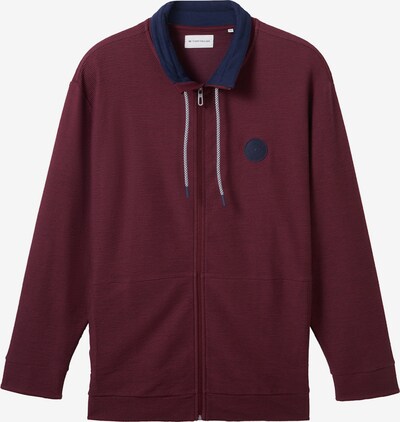 TOM TAILOR Men + Sweatvest in de kleur Navy / Bordeaux, Productweergave