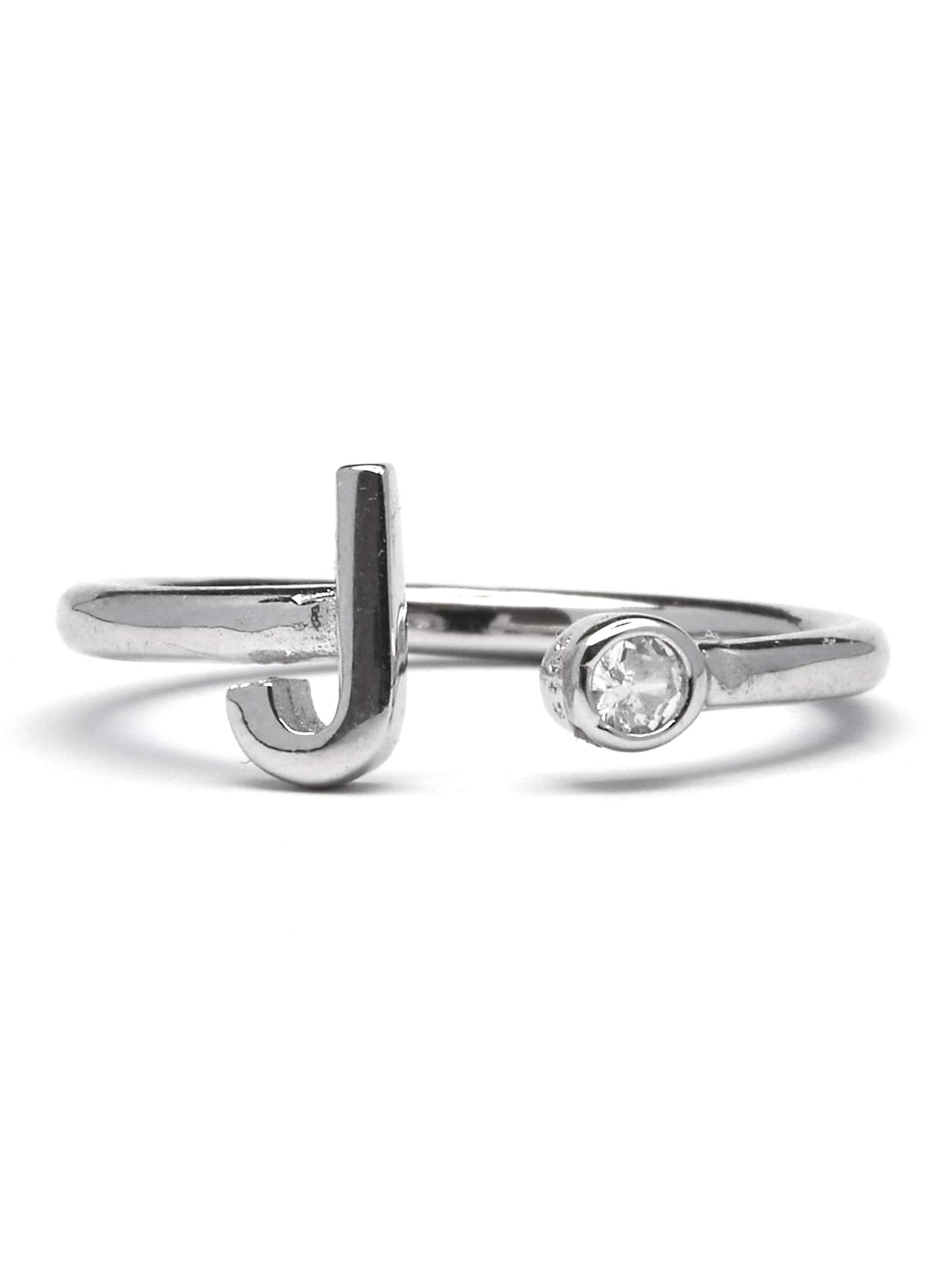 Anello 'Alphabet J' di Luxenter in argento