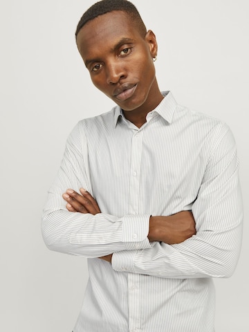 JACK & JONES Slim fit Overhemd 'JJJoe' in Grijs