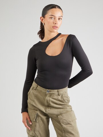 ABOUT YOU - Body camiseta 'Aurelia' en negro: frente