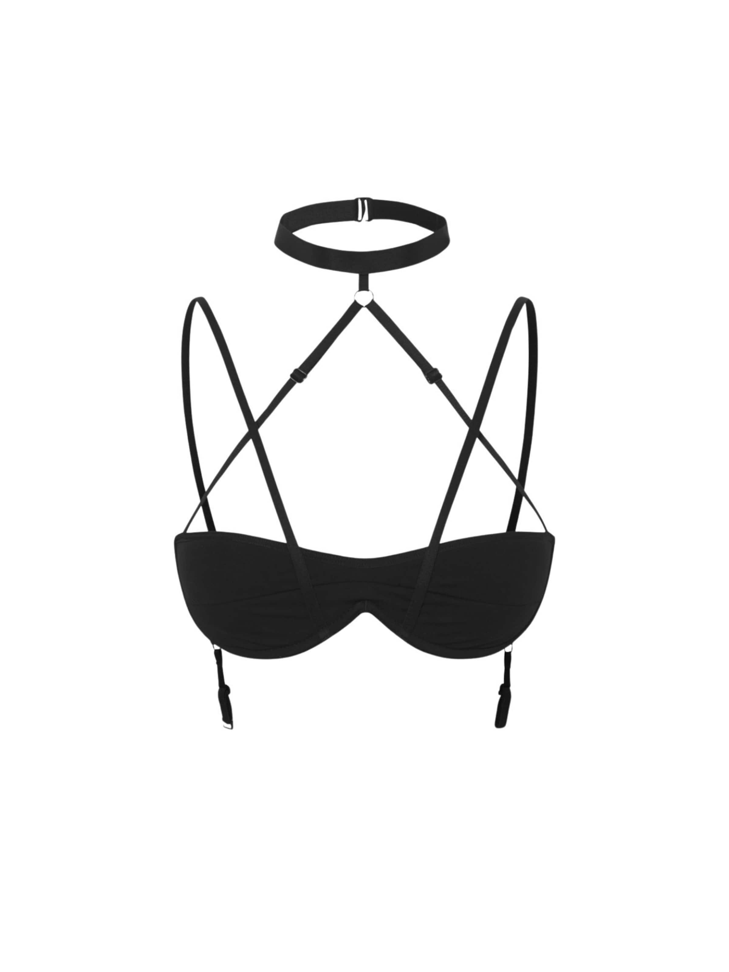 PROMEES Triangle Bra 'madeline' in Black: front