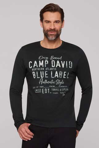CAMP DAVID Shirt in Black: front