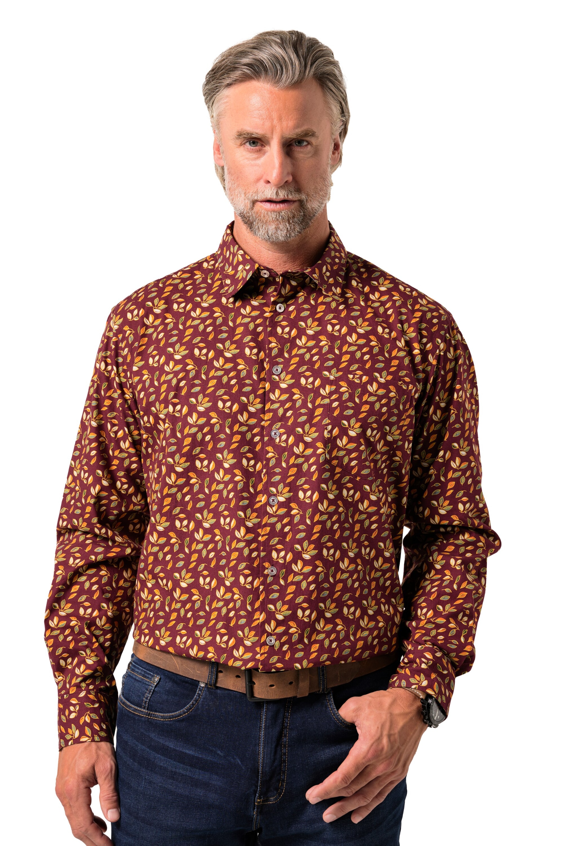 Boston Park Comfort fit Overhemd in Rood: voorkant