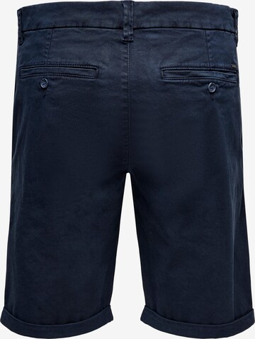Regular Pantalon chino 'Peter' Only & Sons en bleu