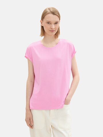 Maglietta di TOM TAILOR DENIM in rosa: frontale